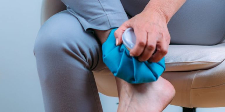 ghiaccio sul tallone